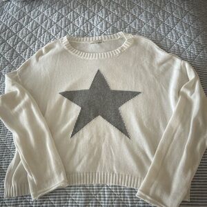 ZSupply brand white cotton sweater with star